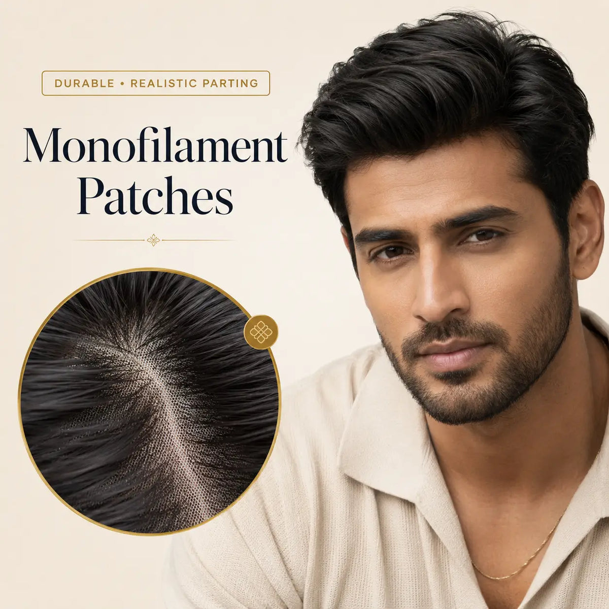 Lace base hair patch for men — HairMarc