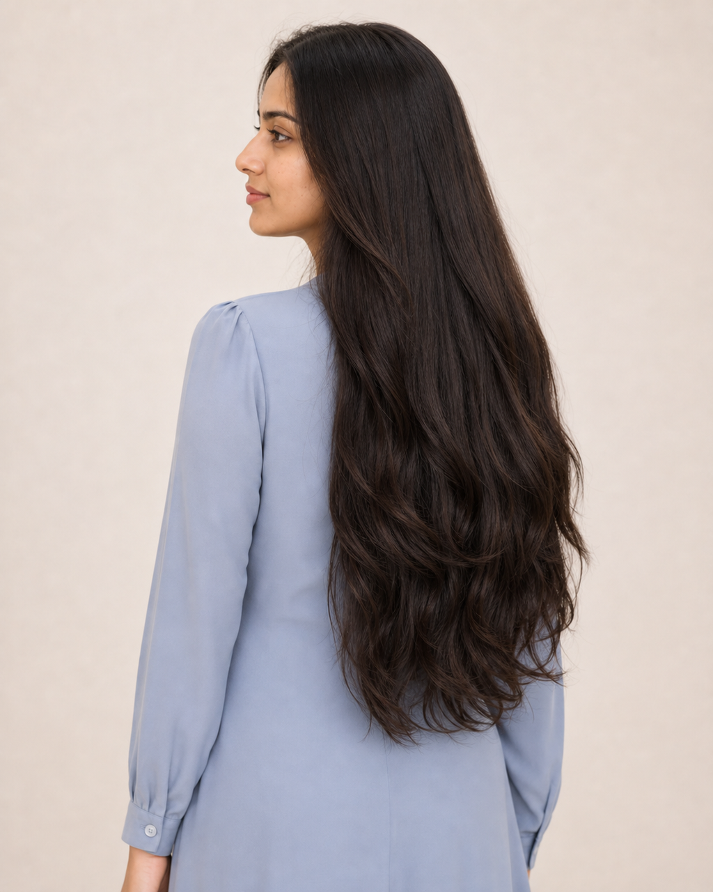 4 Clip Hair Volumiser, Clip-In Volume Set - side and back view