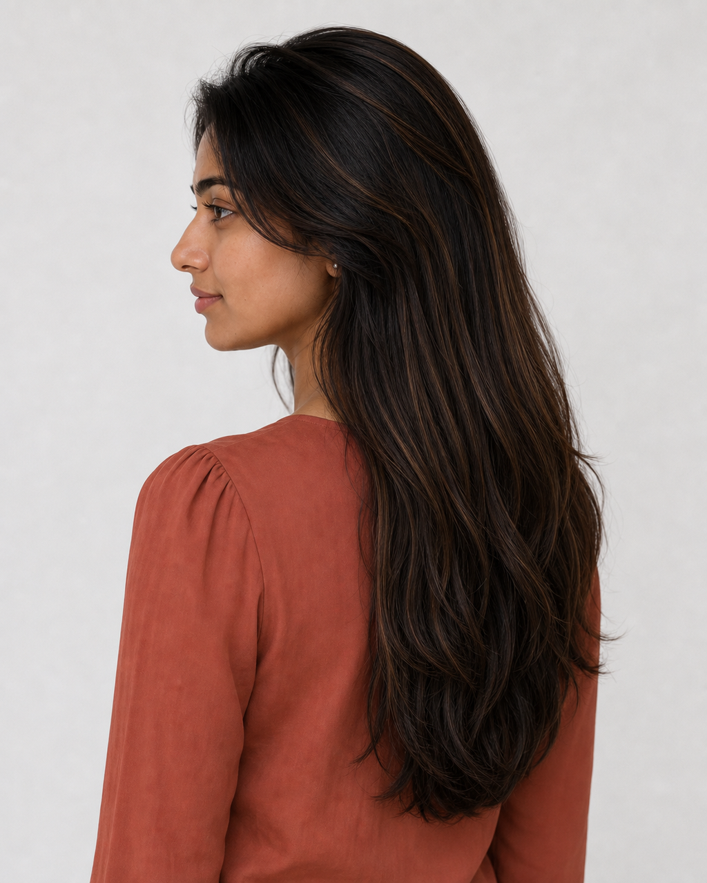 5 Clip Hair Volumiser, Clip-In Volume Set - side and back view