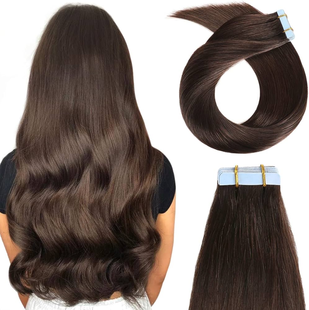 Tape-In Hair Extensions, 100% Human Hair