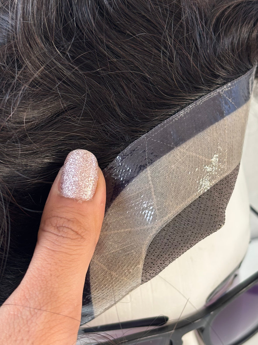 Monofilament Hair Patch for Men, Breathable Mono Base