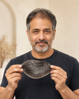 Australian Salt & Pepper Hair Patch for Men, 50:50 Grey