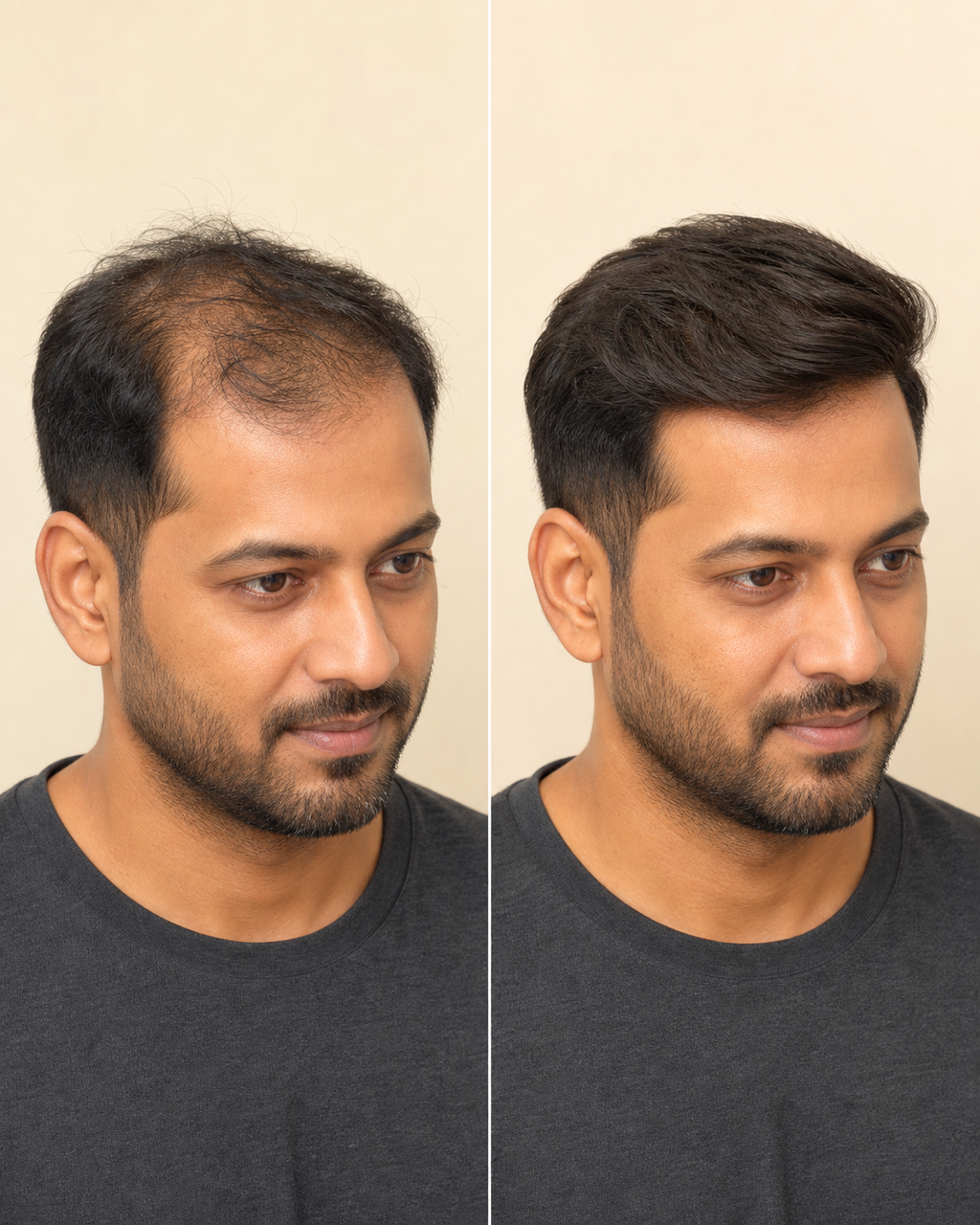 BMW Bio-Mono Hair Patch for Men, Natural Density - before and after result