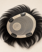 Clip-On Hair Patch for Men, Instant No-Glue Coverage - close-up of the base construction