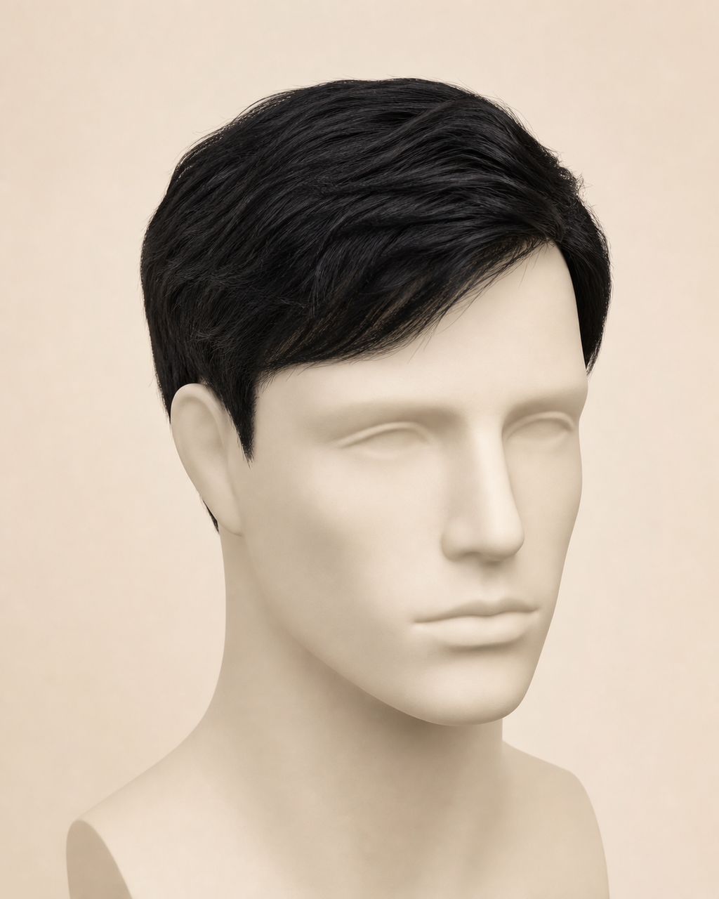 Clip-On Hair Patch for Men, Instant No-Glue Coverage - fitted on a mannequin