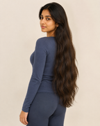 Front Lace Silk Base Wig length and texture view