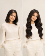 Hair Closures & Frontals, 100% Human Hair - before and after result
