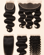Hair Closures & Frontals, 100% Human Hair - available texture options