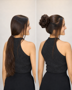 Hair Donut Bun Maker, Volumising Scrunchie - before and after result