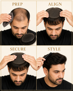 Monofilament Hair Patch for Men, Breathable Mono Base - step by step how to use guide
