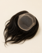 Octagon Front Lace Hair Patch for Men - close-up of the base construction