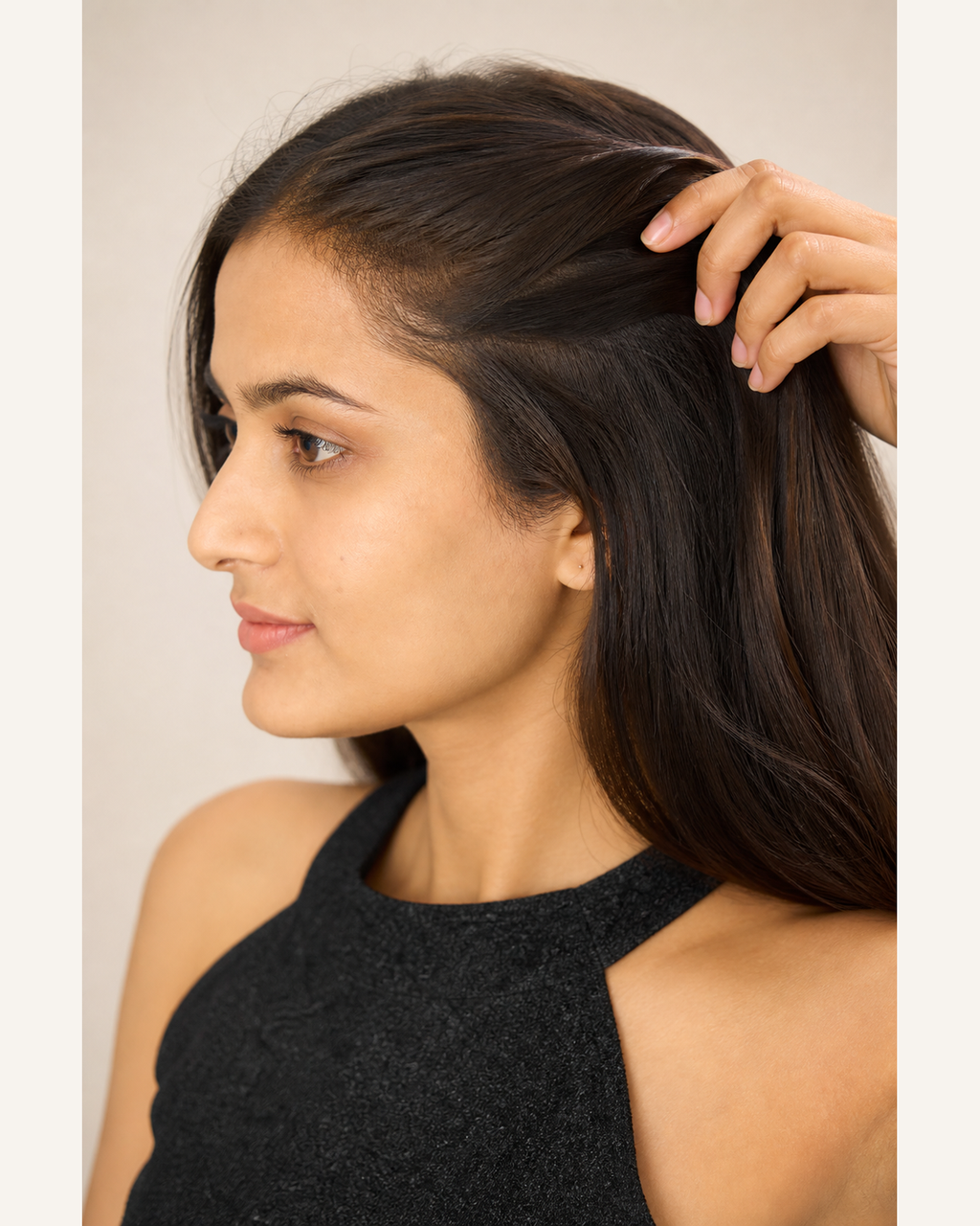 Side Hair Patch, Clip-In Temple Coverage - close-up of the temple blend