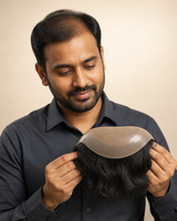 Silk Base Hair Patch for Men, Realistic Scalp Look