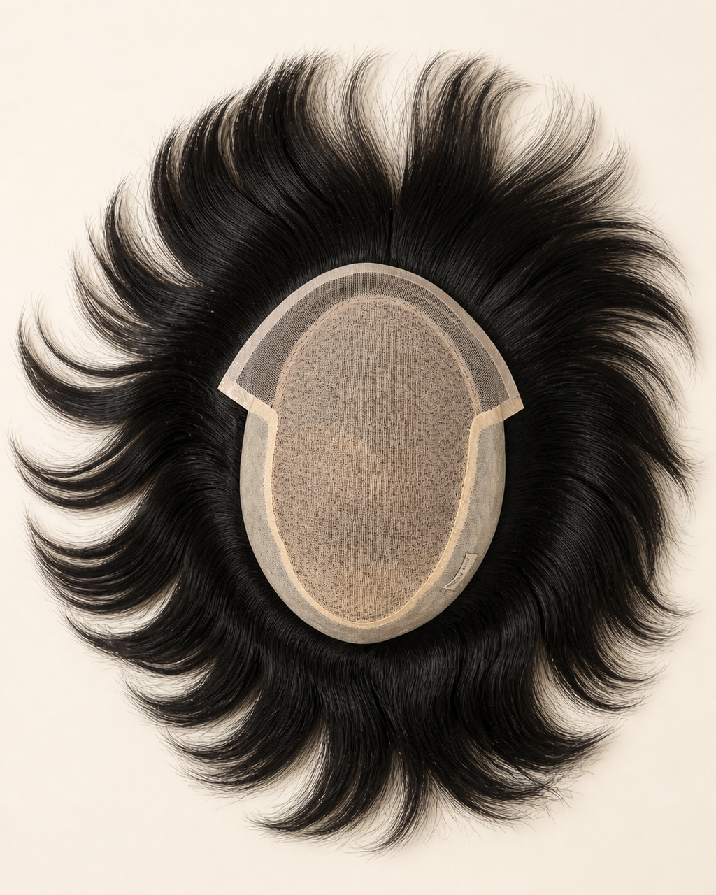 Silk Mirage Hair Patch for Men, Realistic Scalp - close-up of the base construction