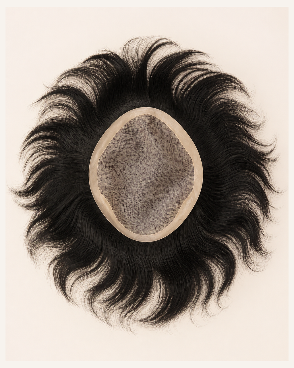 Super Mono Hair Patch for Men, Natural Hairline - close-up of the base construction