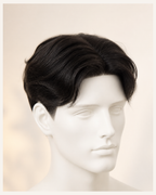 Super Mono Hair Patch for Men, Natural Hairline - fitted on a mannequin